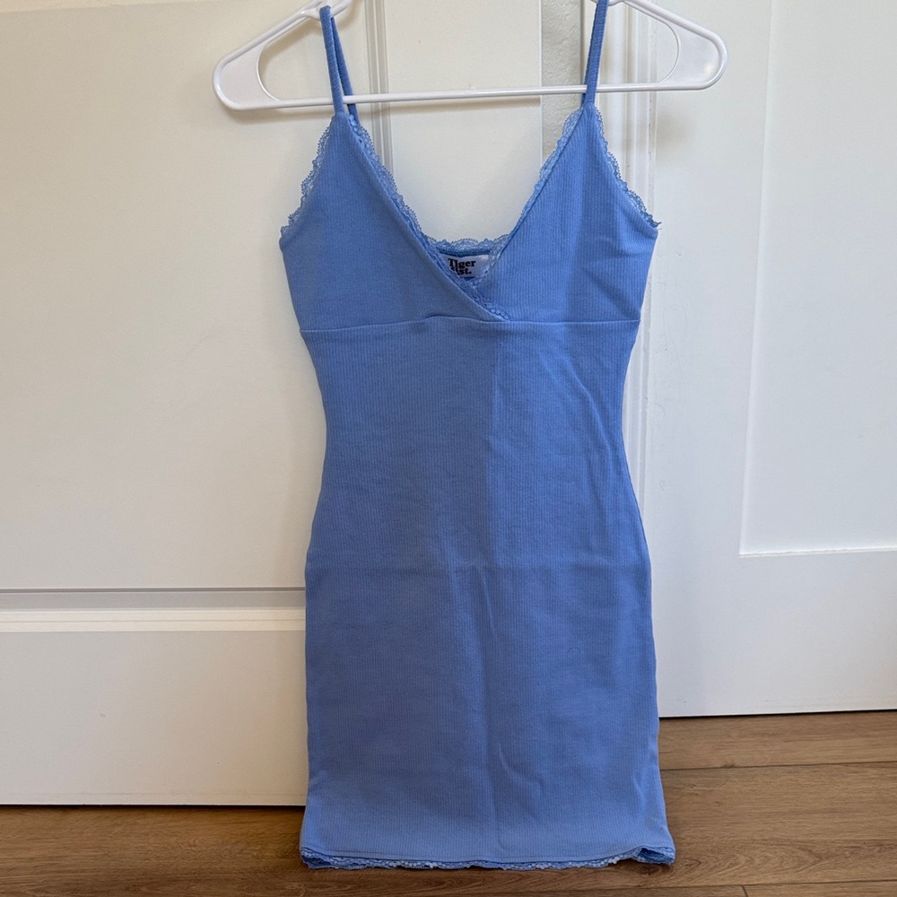 Tiger Mist Blue Bodycon Mini Dress